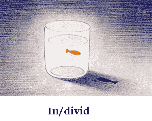 Guldfisk i vattenglas.